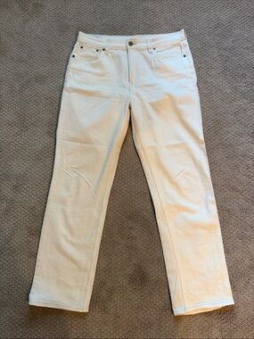 GAP ‘90s Straight High Rise Off White Jeans, Size 30| 10s